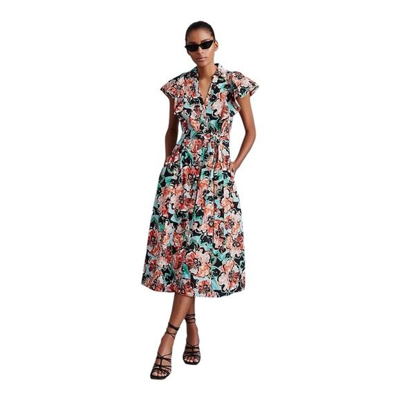 Anthropologie Maeve Flutter Sleeve Dress - Picture 1 of 4